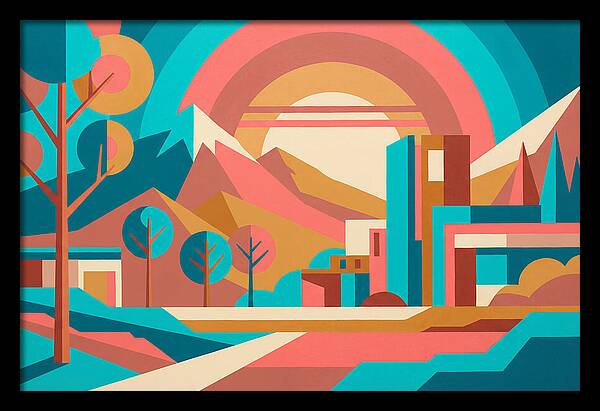 Vibrant Geometric Landscape