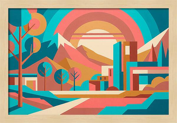 Vibrant Geometric Landscape