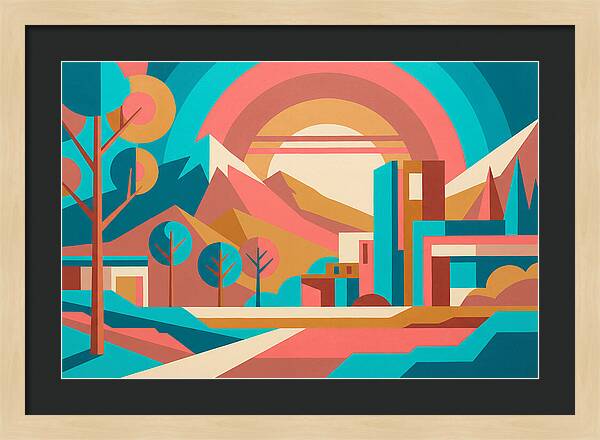 Vibrant Geometric Landscape