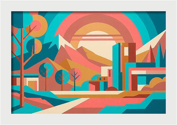 Vibrant Geometric Landscape