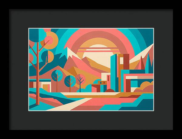 Vibrant Geometric Landscape