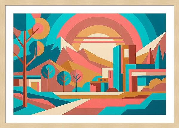 Vibrant Geometric Landscape