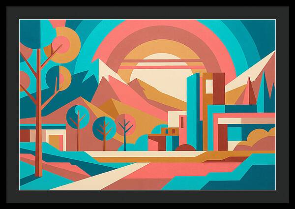 Vibrant Geometric Landscape