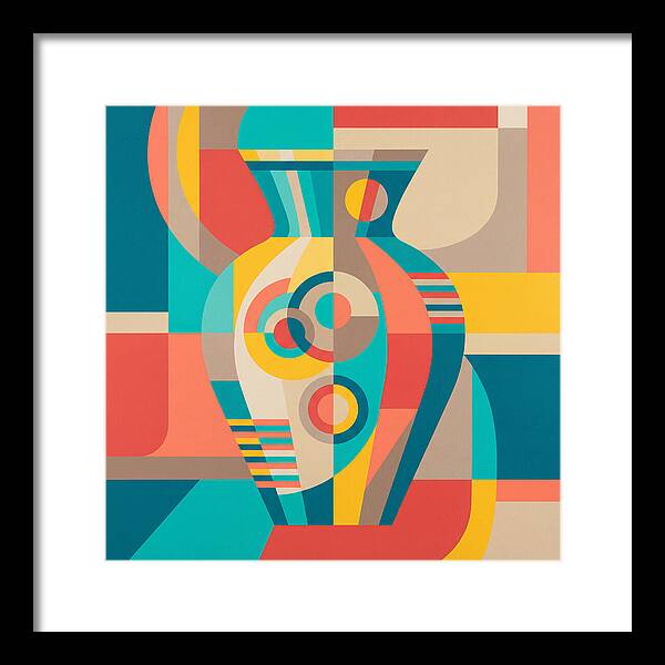 Vibrant Geometric Vase