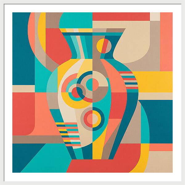 Vibrant Geometric Vase