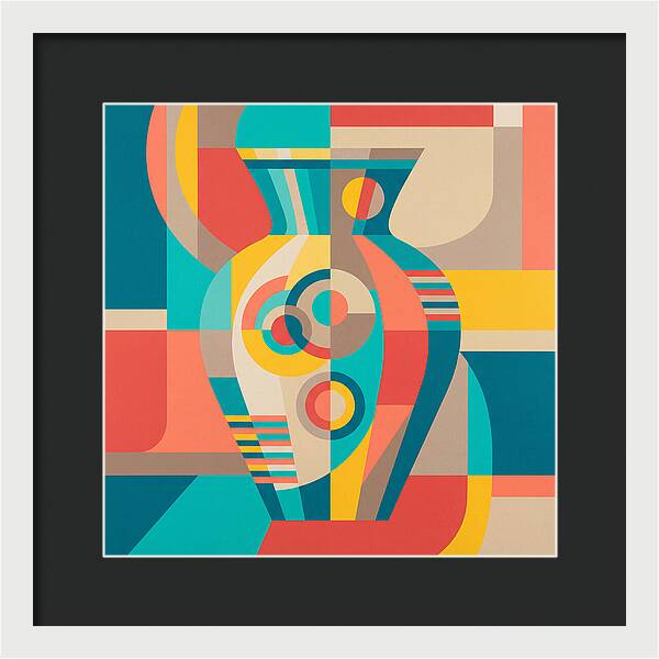 Vibrant Geometric Vase