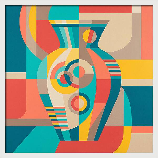 Vibrant Geometric Vase
