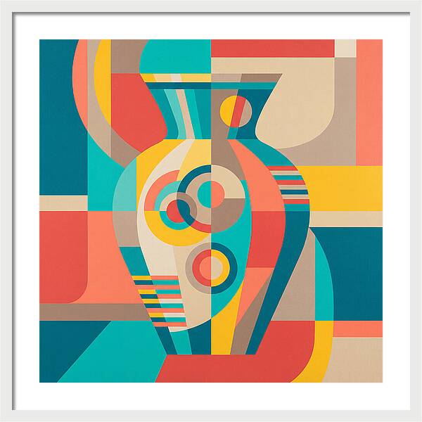 Vibrant Geometric Vase