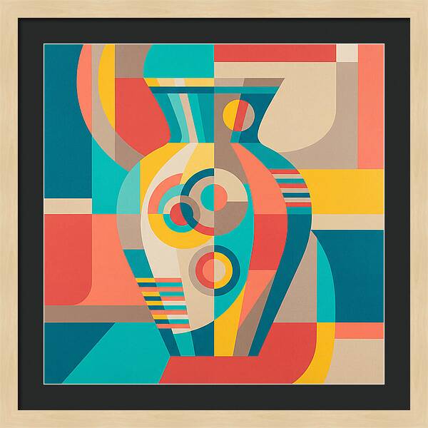 Vibrant Geometric Vase