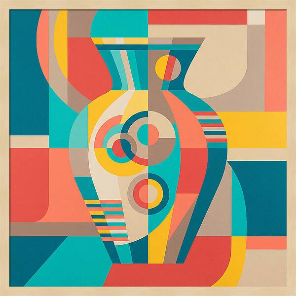 Vibrant Geometric Vase