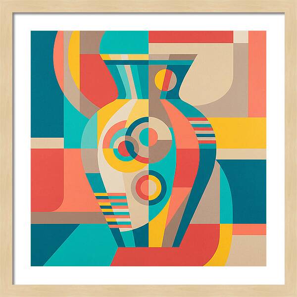 Vibrant Geometric Vase