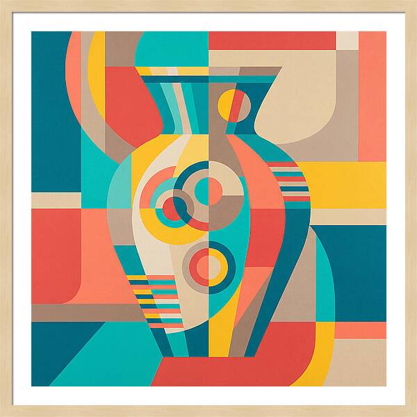 Vibrant Geometric Vase