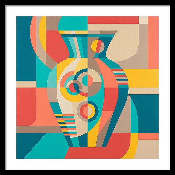 Vibrant Geometric Vase