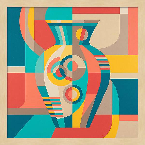 Vibrant Geometric Vase