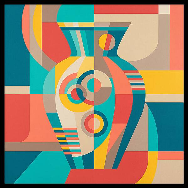 Vibrant Geometric Vase