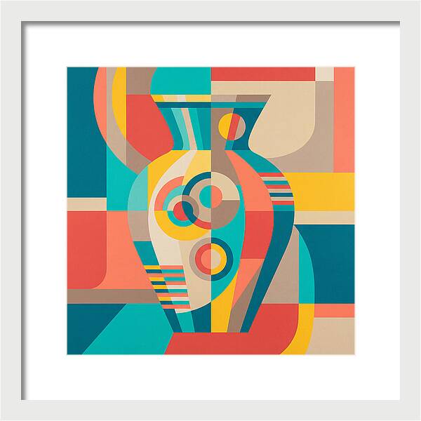 Vibrant Geometric Vase