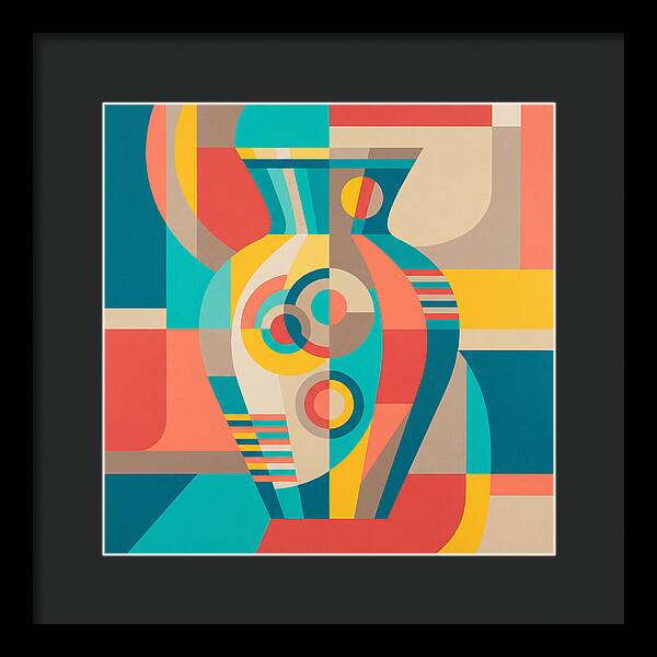 Vibrant Geometric Vase