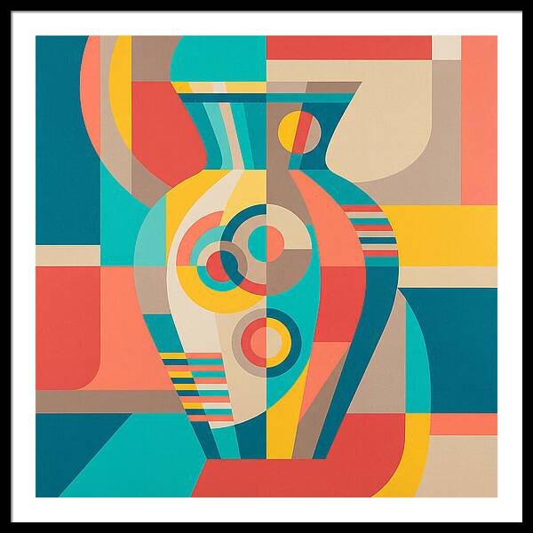 Vibrant Geometric Vase