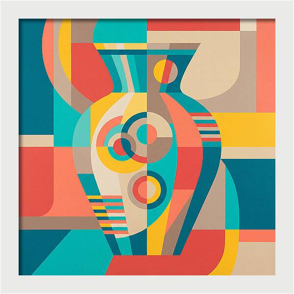 Vibrant Geometric Vase