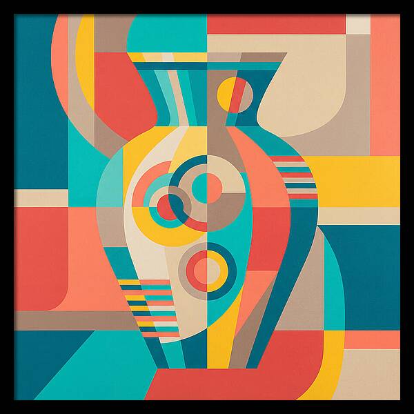 Vibrant Geometric Vase