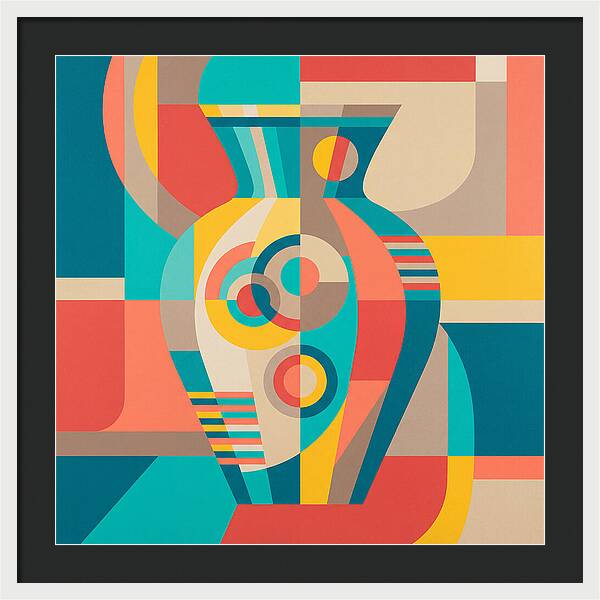 Vibrant Geometric Vase