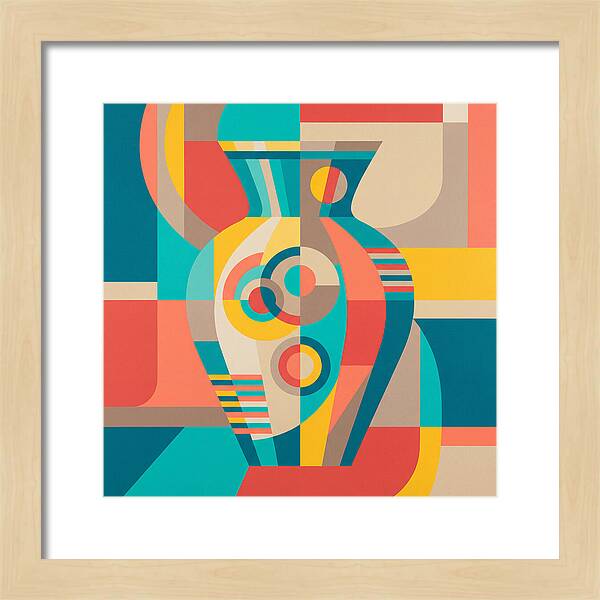 Vibrant Geometric Vase