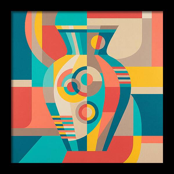 Vibrant Geometric Vase