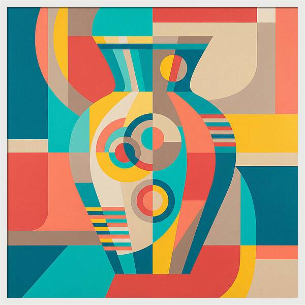 Vibrant Geometric Vase