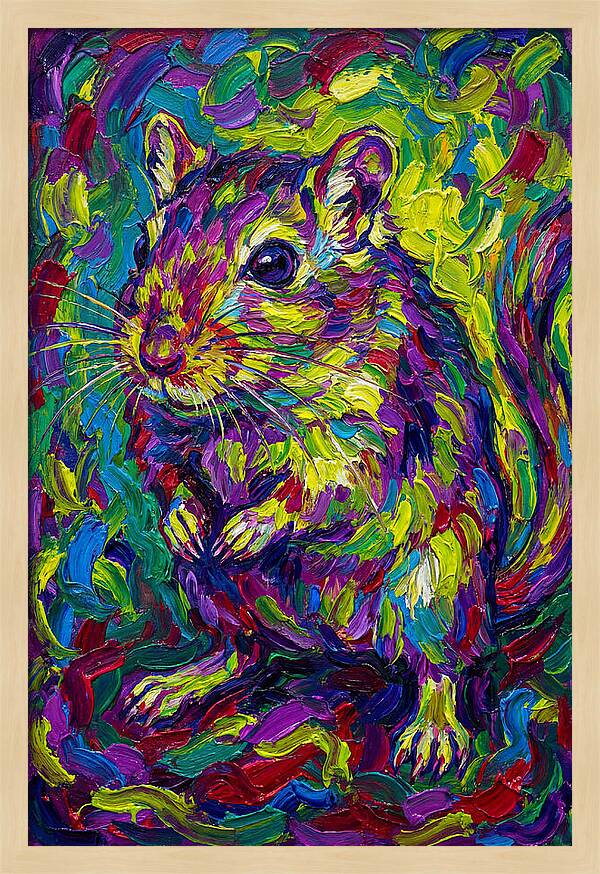 Vibrant Gerbil Portrait