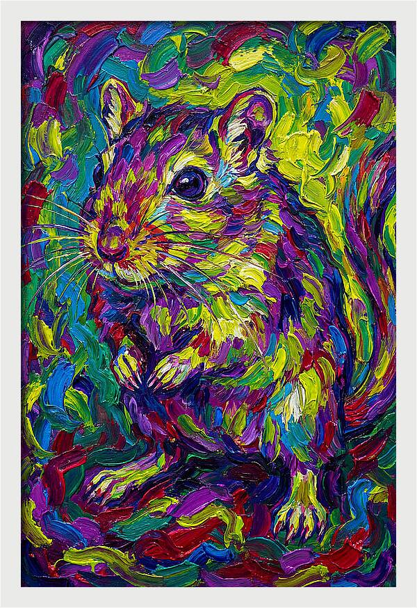 Vibrant Gerbil Portrait