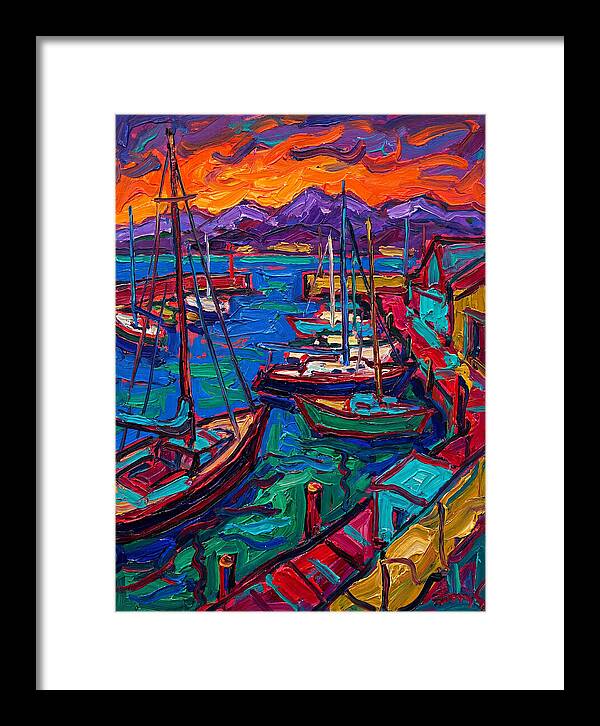 Vibrant Harbor At Dusk