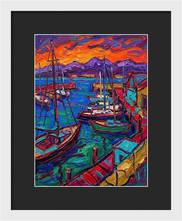Vibrant Harbor At Dusk