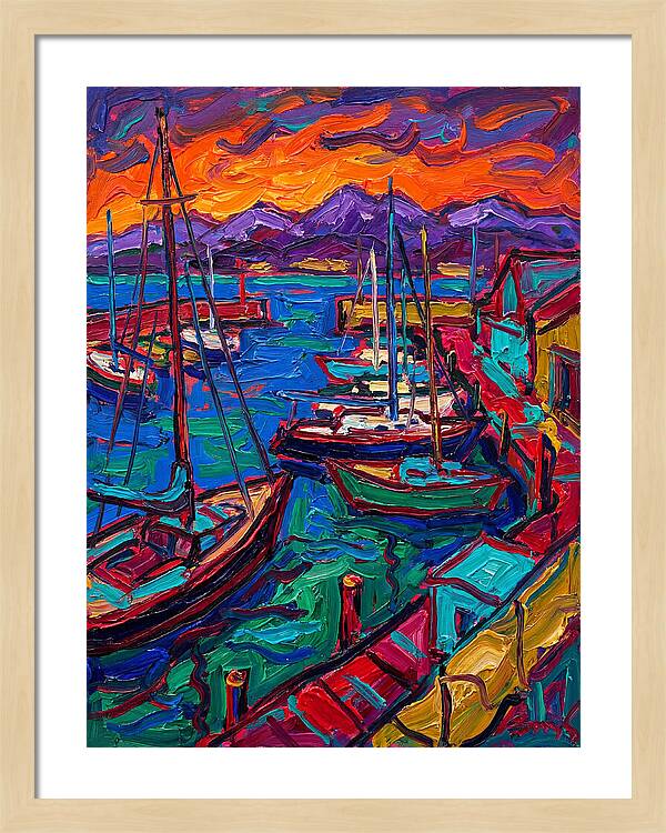 Vibrant Harbor At Dusk