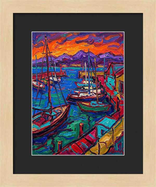 Vibrant Harbor At Dusk