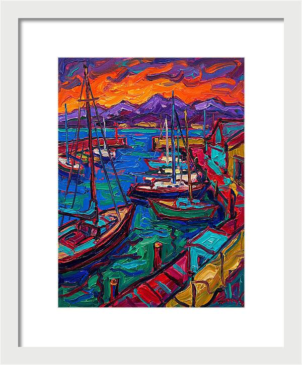 Vibrant Harbor At Dusk