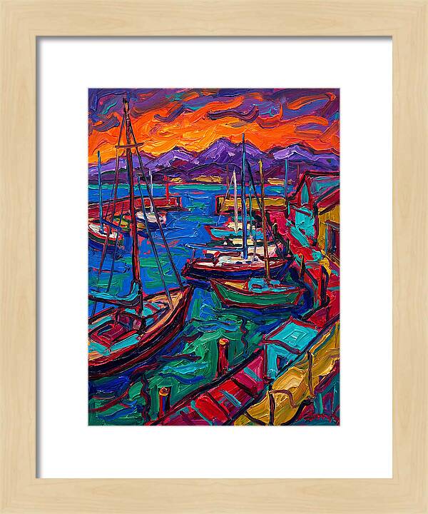 Vibrant Harbor At Dusk