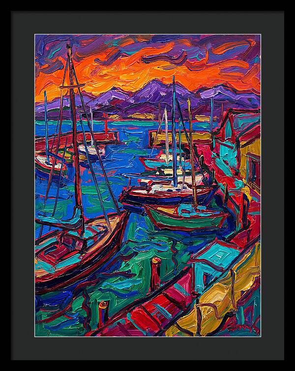 Vibrant Harbor At Dusk