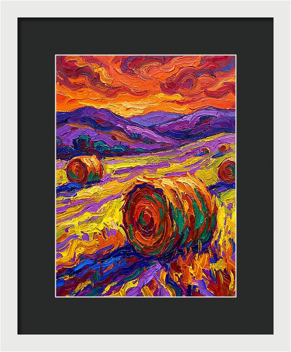 Vibrant Hay Field Landscape