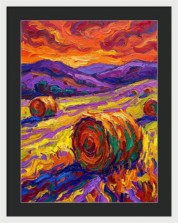 Vibrant Hay Field Landscape