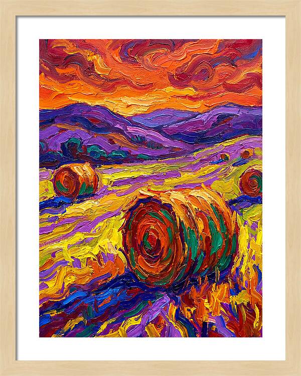 Vibrant Hay Field Landscape