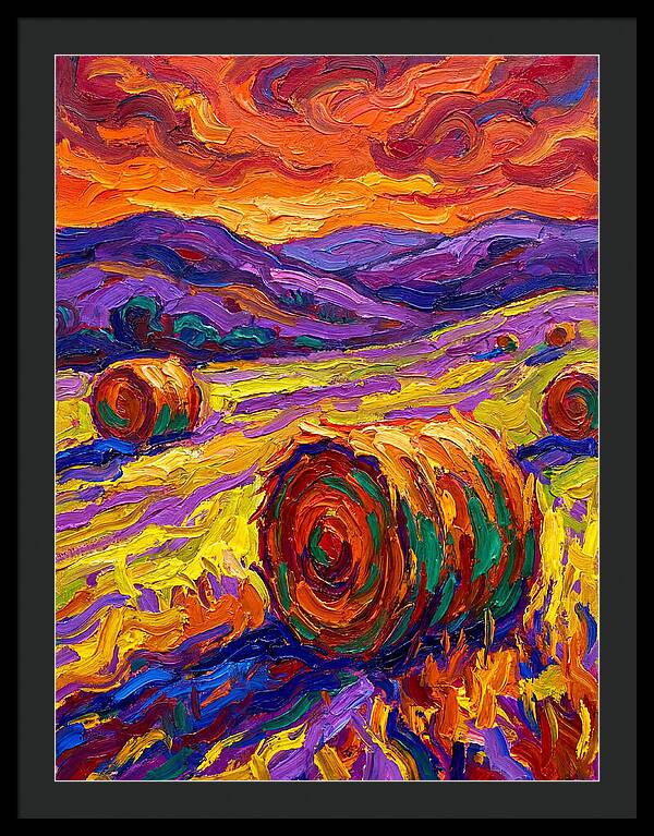 Vibrant Hay Field Landscape