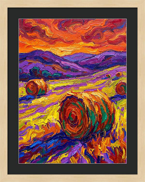 Vibrant Hay Field Landscape