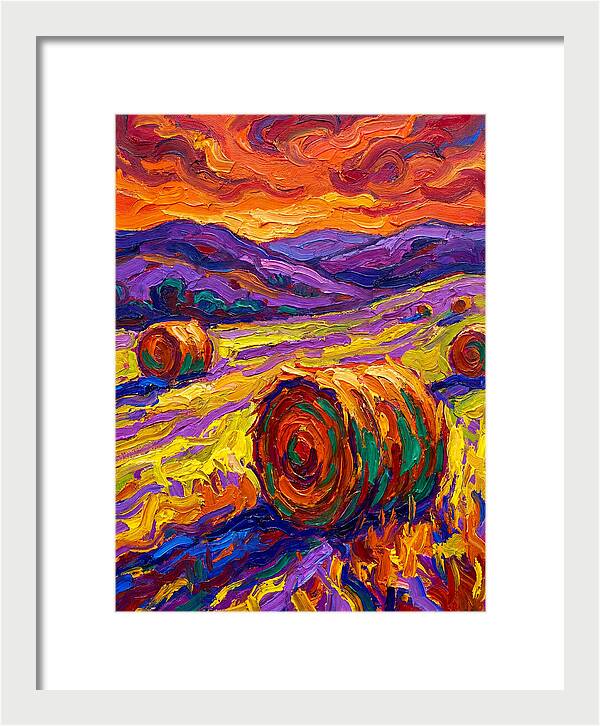 Vibrant Hay Field Landscape