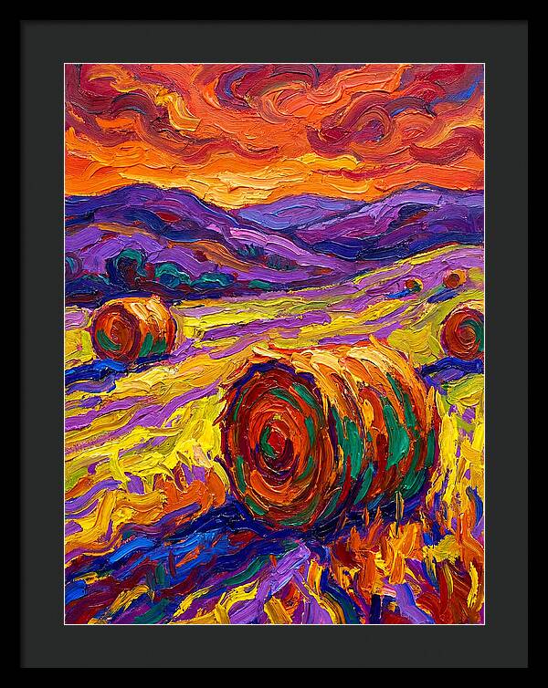 Vibrant Hay Field Landscape