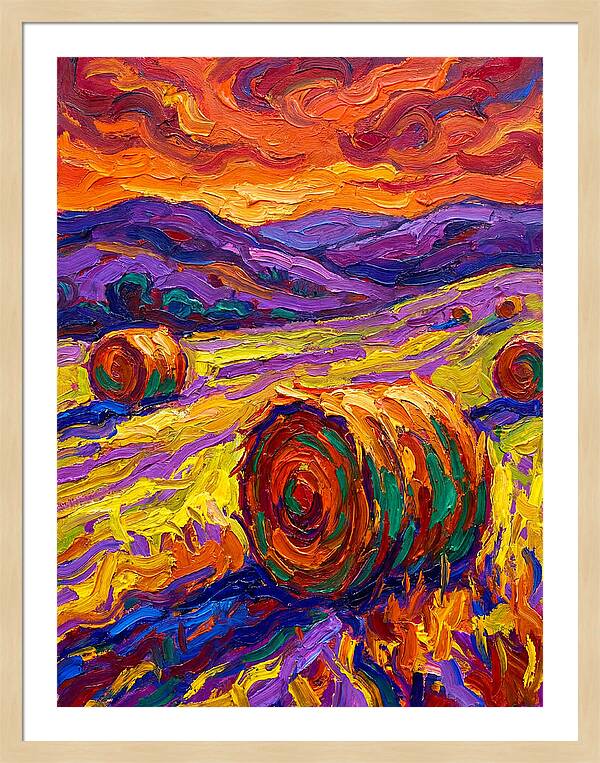 Vibrant Hay Field Landscape