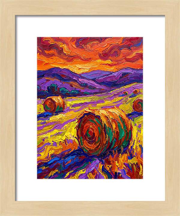 Vibrant Hay Field Landscape