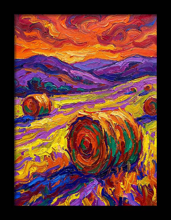 Vibrant Hay Field Landscape