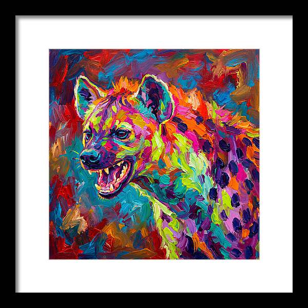 Vibrant Hyena Expressionism