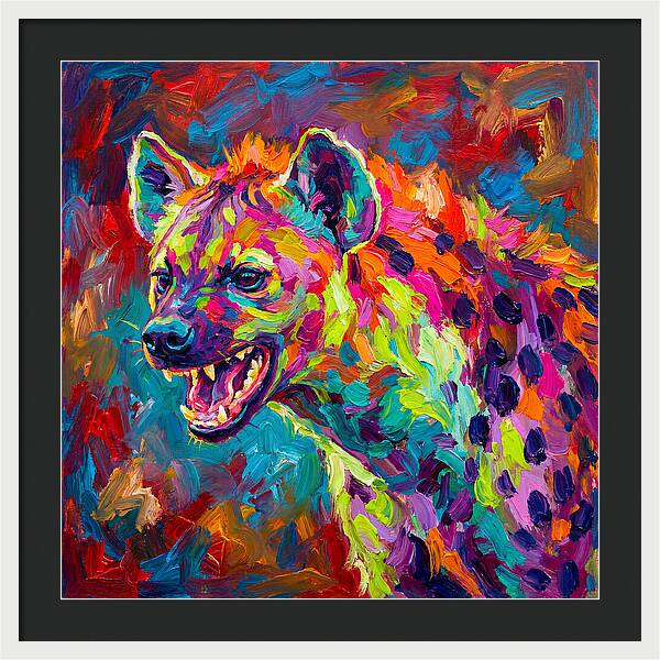 Vibrant Hyena Expressionism