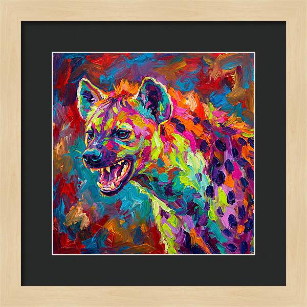 Vibrant Hyena Expressionism